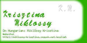krisztina miklossy business card