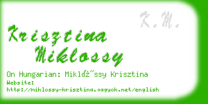 krisztina miklossy business card